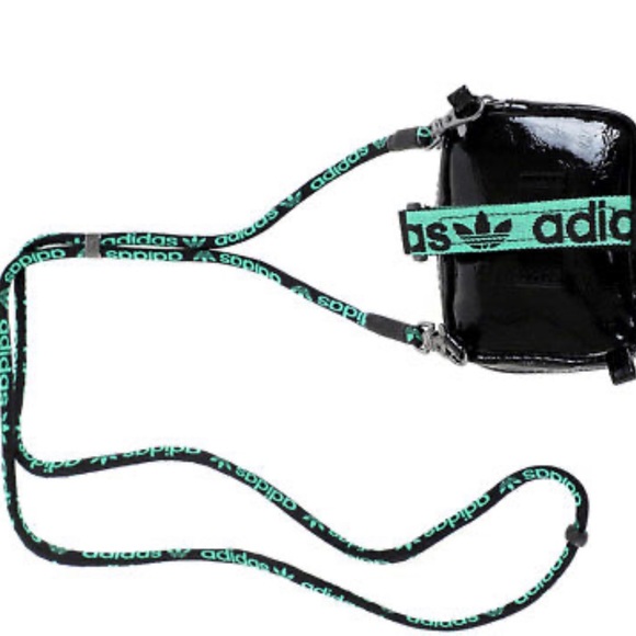 Adidas Pouch Bag Unisex Sports Travel Casual Reversible Pouch Black - Picture 4 of 7